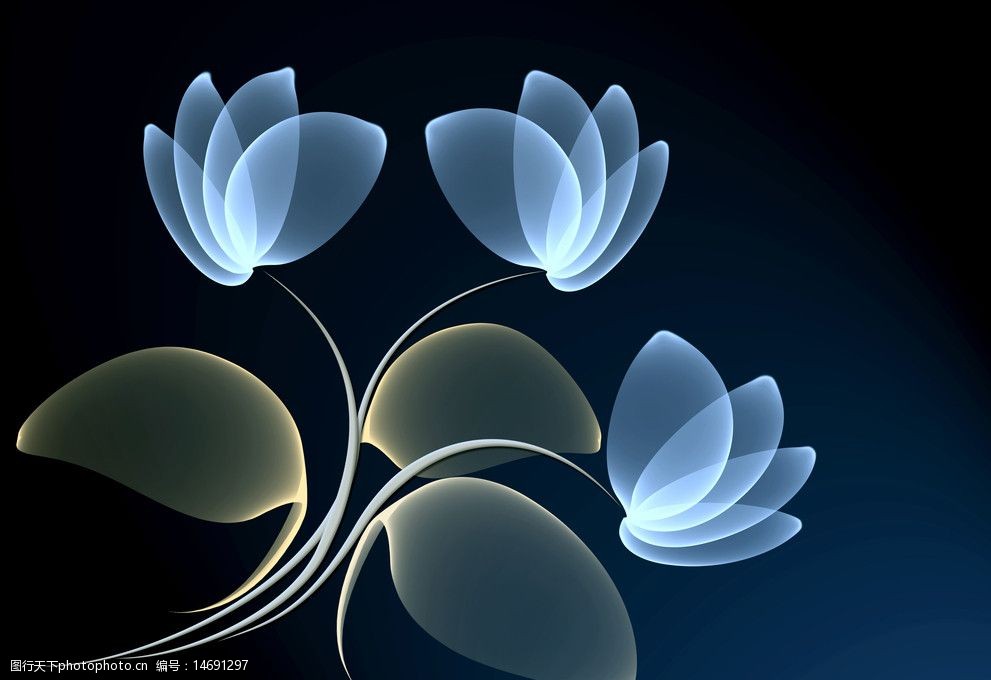 梦幻花朵花纹图片