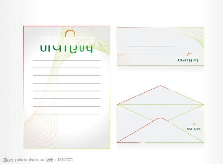 关键词:信纸与信封 信纸 信封 便笺 纸张 介绍信 办公系列 vi设计