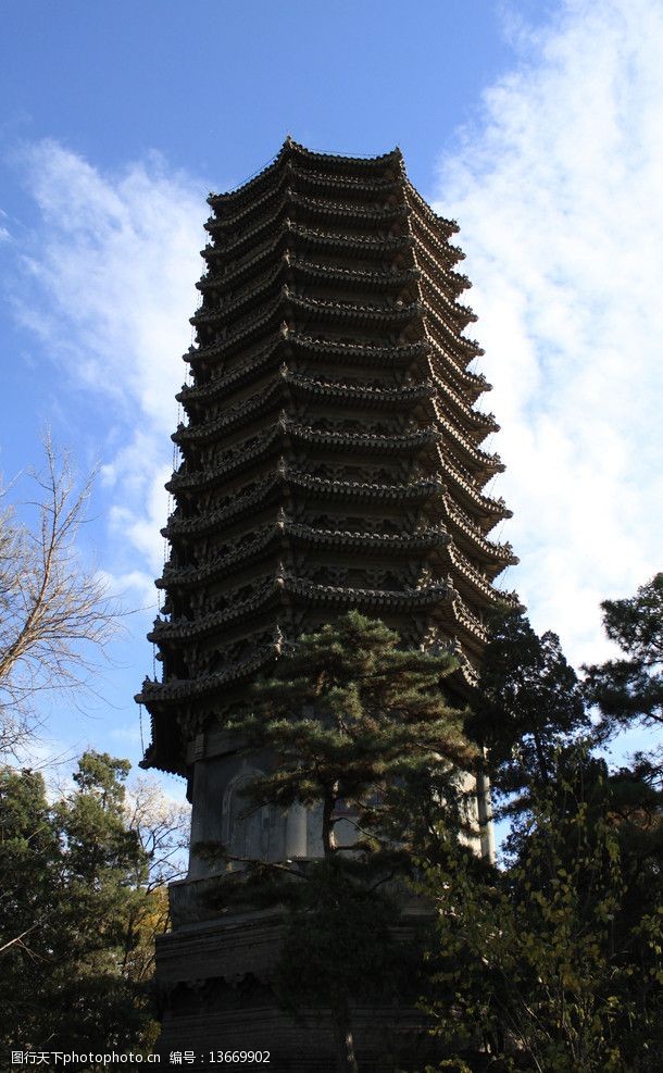 北京大学博雅塔图片