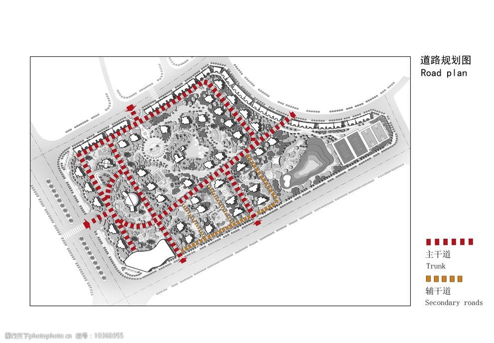 关键词:小区规划设计道路分析图 景观设计 小区规划 道路分析 环境