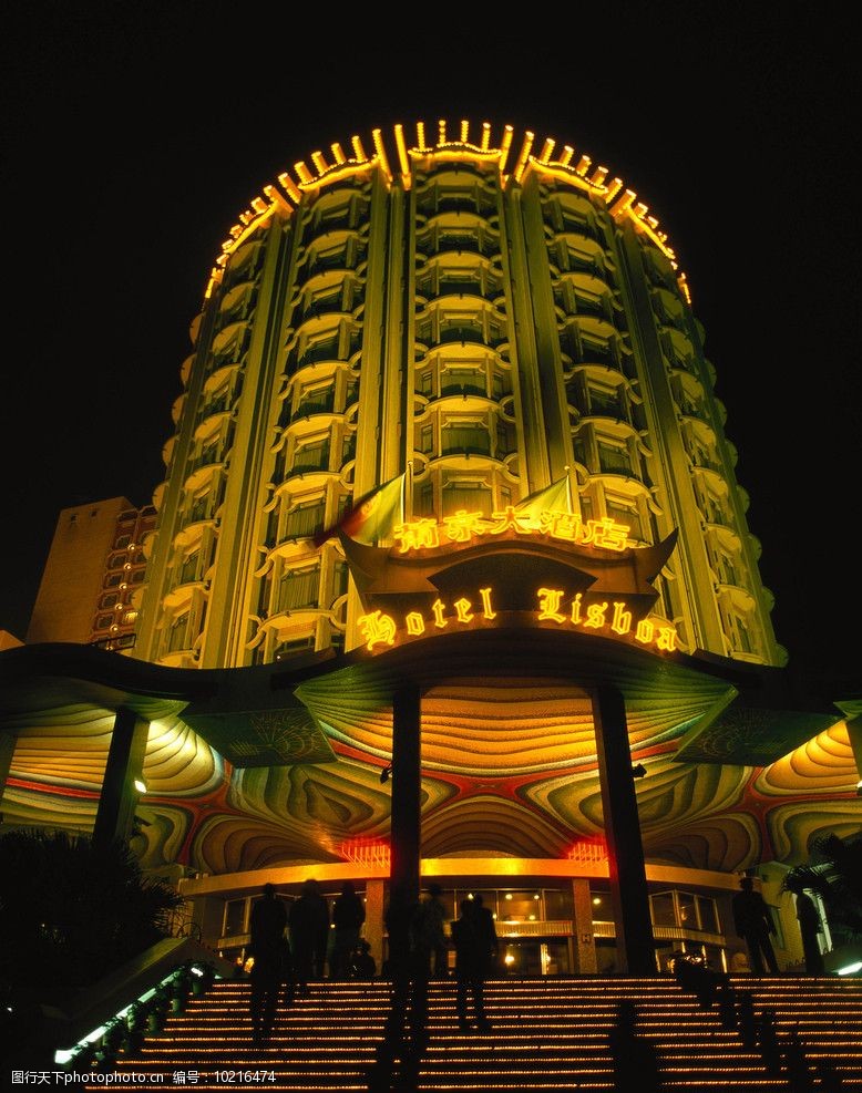 关键词:酒店夜景 酒店 夜景 金黄色 led 灯光 亮化效果 楼层 楼梯