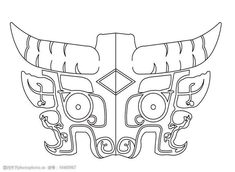关键词:传统兽面 纹样 花纹 传统图案 青铜 兽面 传统文化 文化艺术