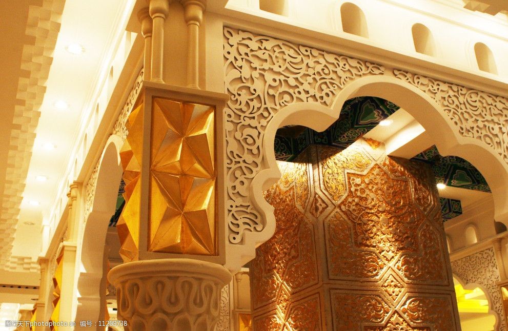 新疆风格餐厅拱门图片