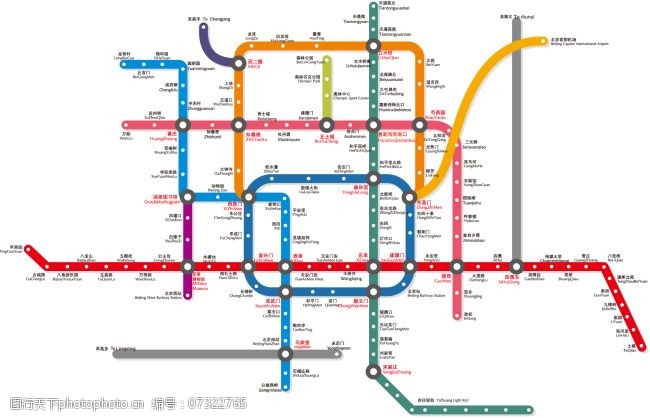 北京地铁效果图地铁路线