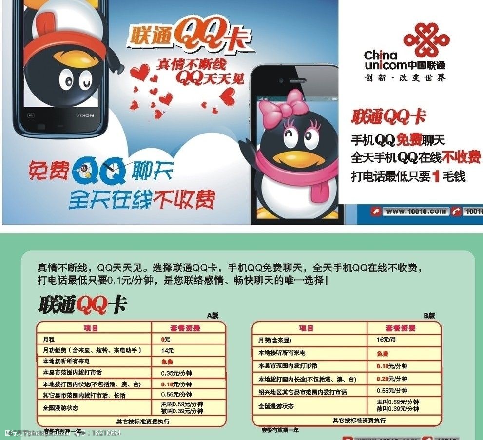 联通QQ卡(图片合层)