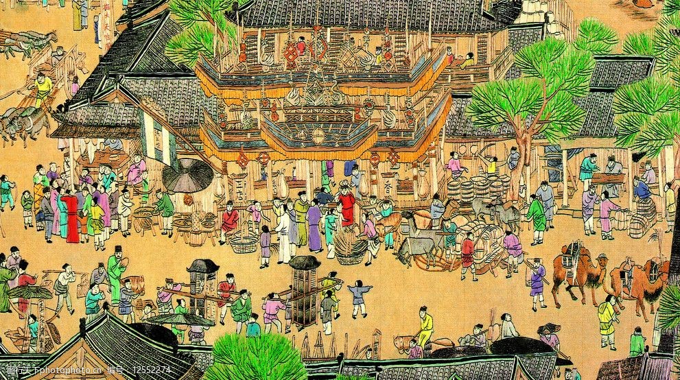 关键词:清明上河图 村舍 人 树 房屋 绘画书法 文化艺术 设计 300dpi