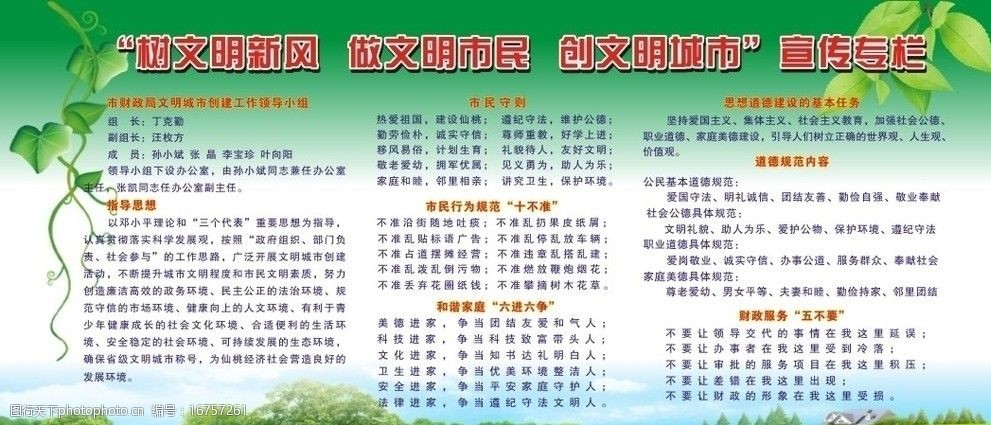 创建文明城市宣传专栏图片
