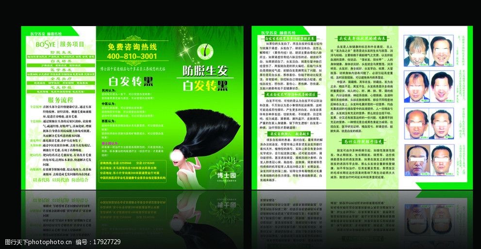 博士园生发宣传单图片