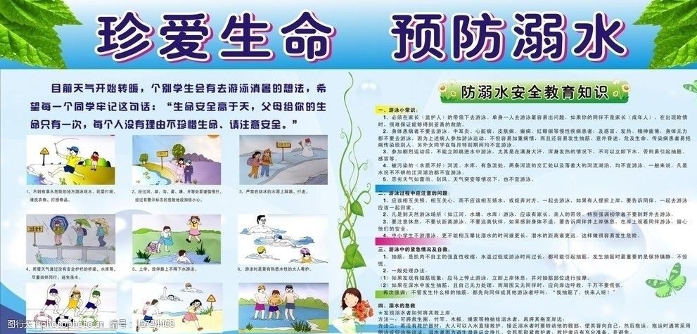 珍爱生命预防溺水图片