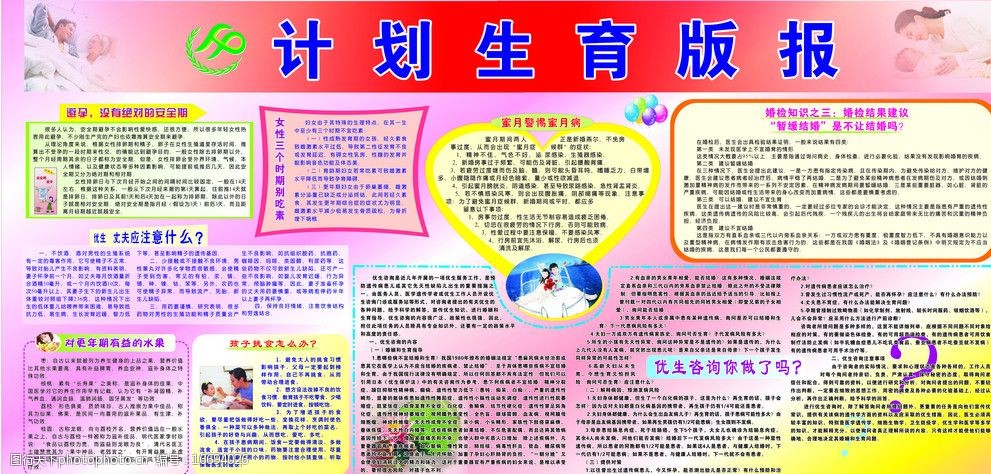 计划生育板报图片