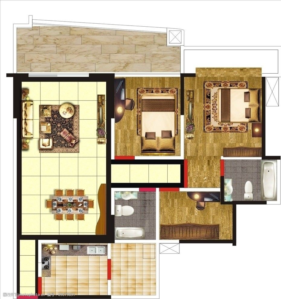 关键词:室内装饰平面图 家具摆设 示意图 室内设计 建筑家居 矢量 cdr