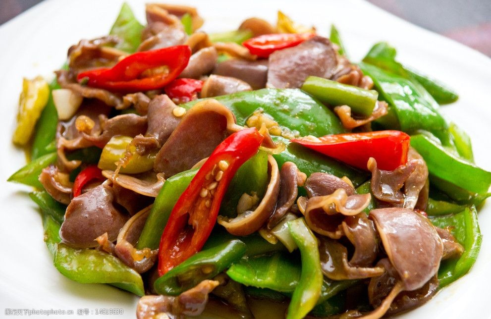 青椒爆炒鸡肫图片