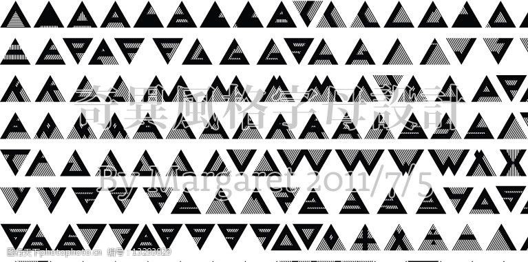 三角形字母设计图片