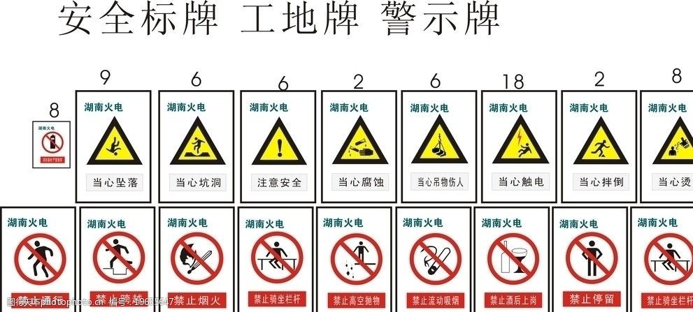 安全标牌工地牌警示牌标牌图片