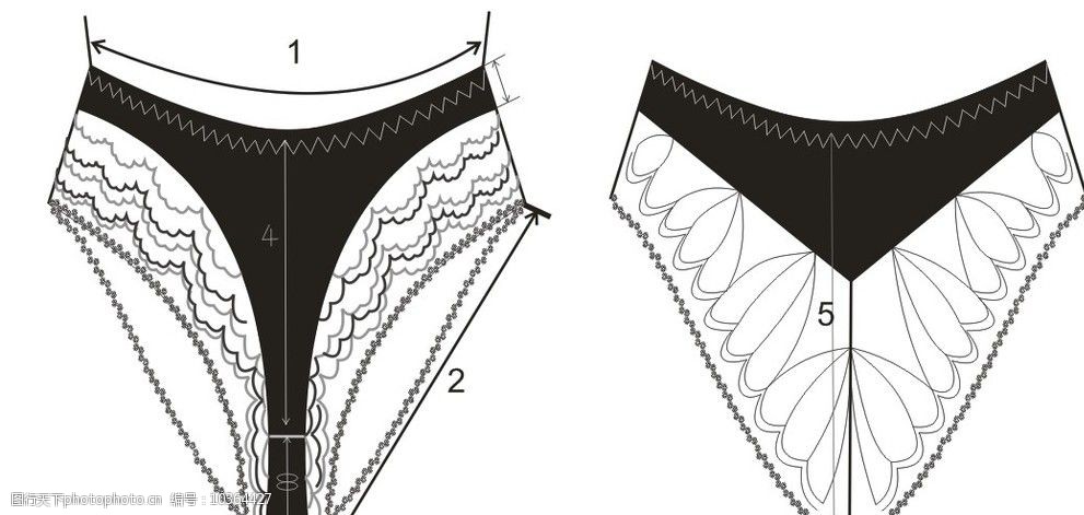 内衣设计文胸内裤丁字裤内衣工艺图片