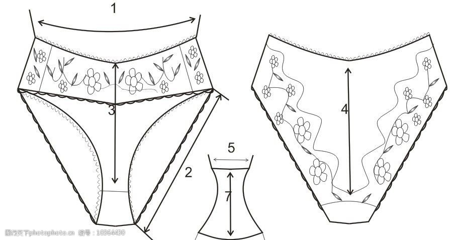 内衣设计文胸内裤丁字裤内衣工艺图片