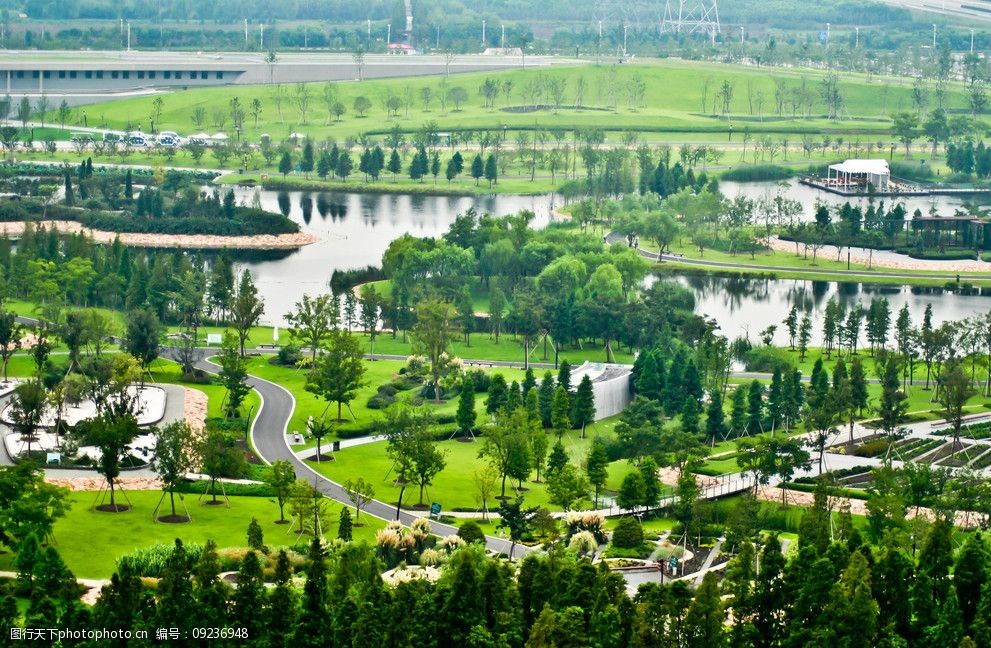 俯瞰辰山植物园全景图片