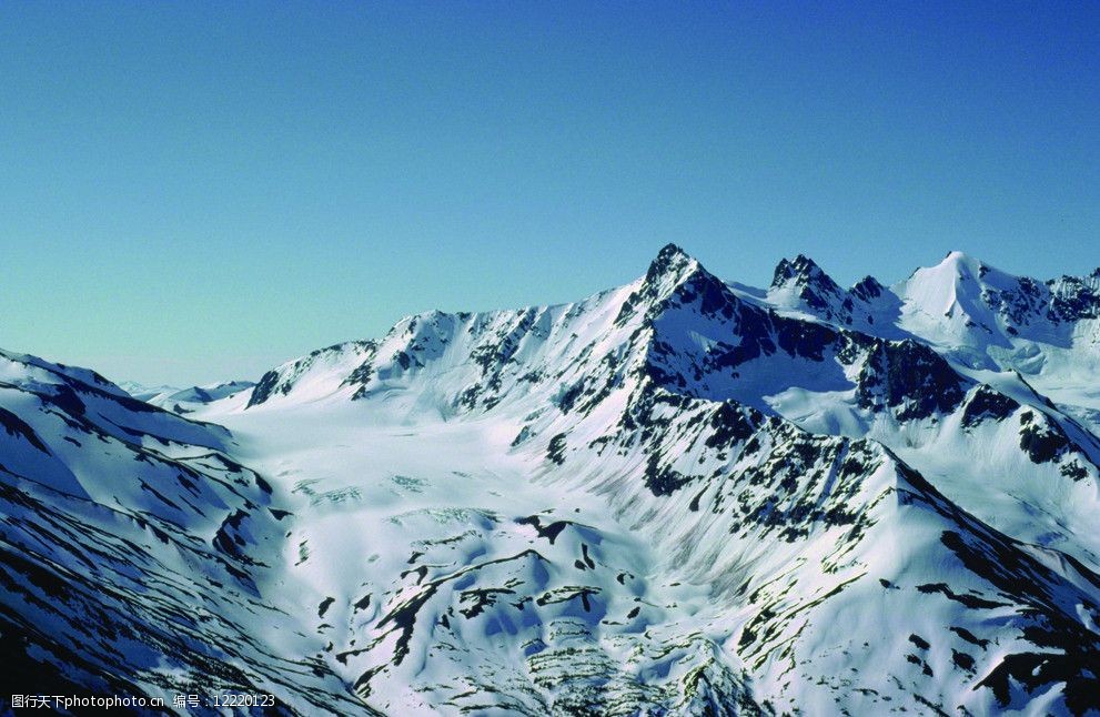 冰雪世界雪山风景图片