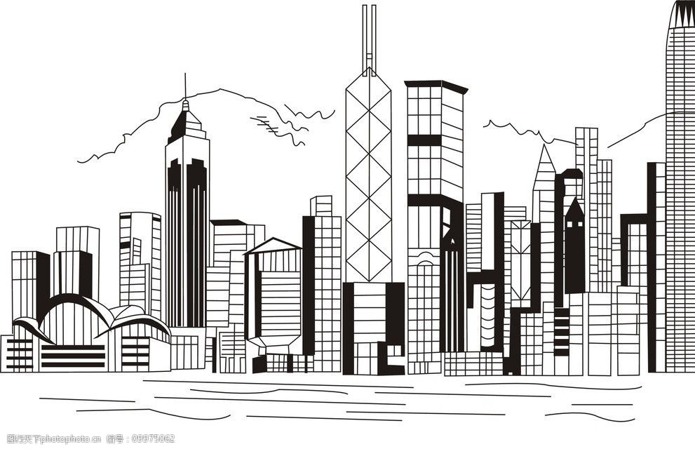 香港建筑矢量图图片
