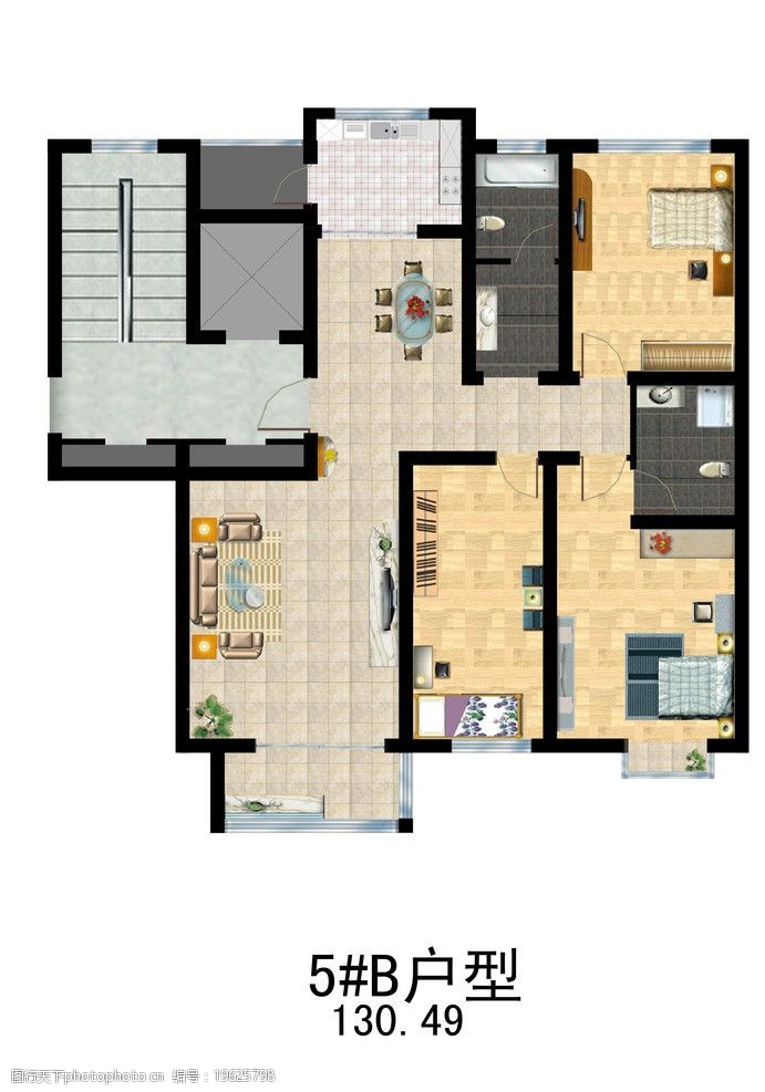 关键词:彩色户型图 户型 家具 面积 地板 房地产广告 广告设计模板 源