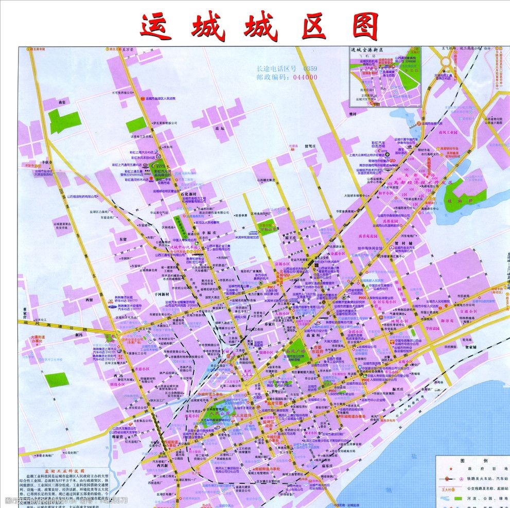 运城市区域地图图片
