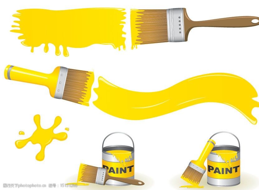 刷油漆矢量素材图片