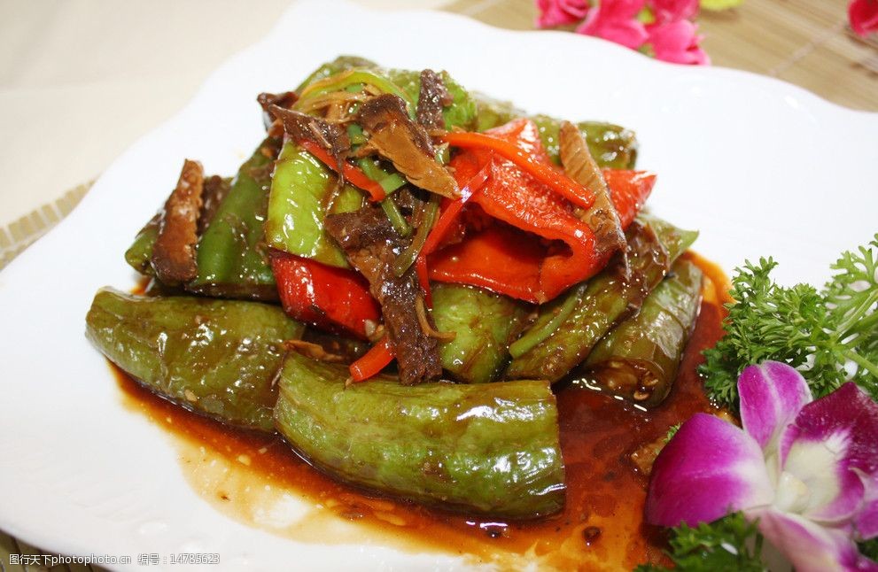 豆豉鲮鱼炒虎皮尖椒图片
