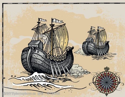 航海主题矢量素材图片