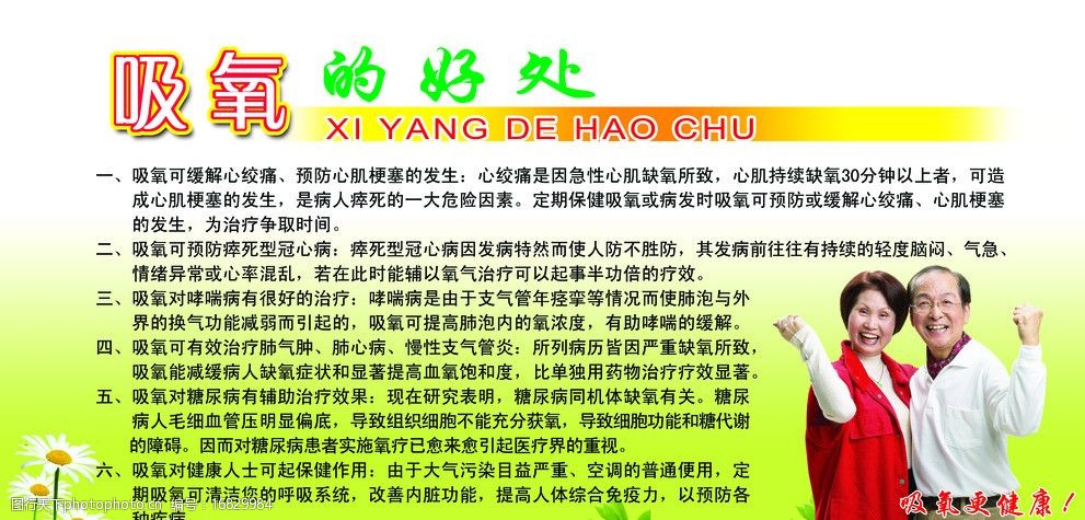 吸氧展板图片