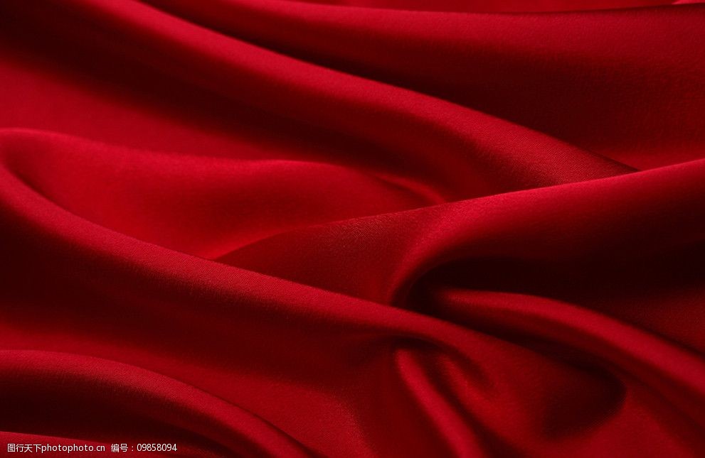 丝绸 红色绸缎 绸缎 丝滑 顺滑 柔滑 褶皱 纹理 材质 质感 底纹背景