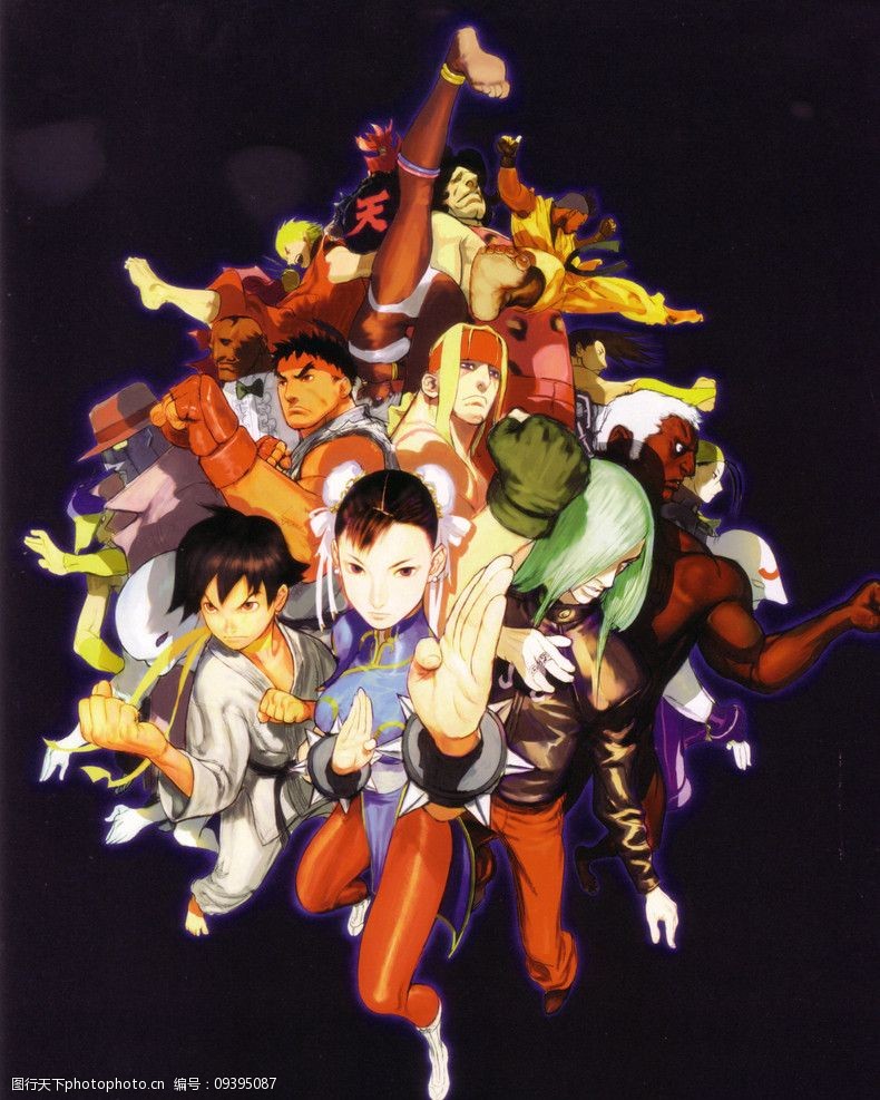 街霸 街头霸王 格斗 游戏 海报 春丽 隆 肯 动漫人物 动漫动画 设计