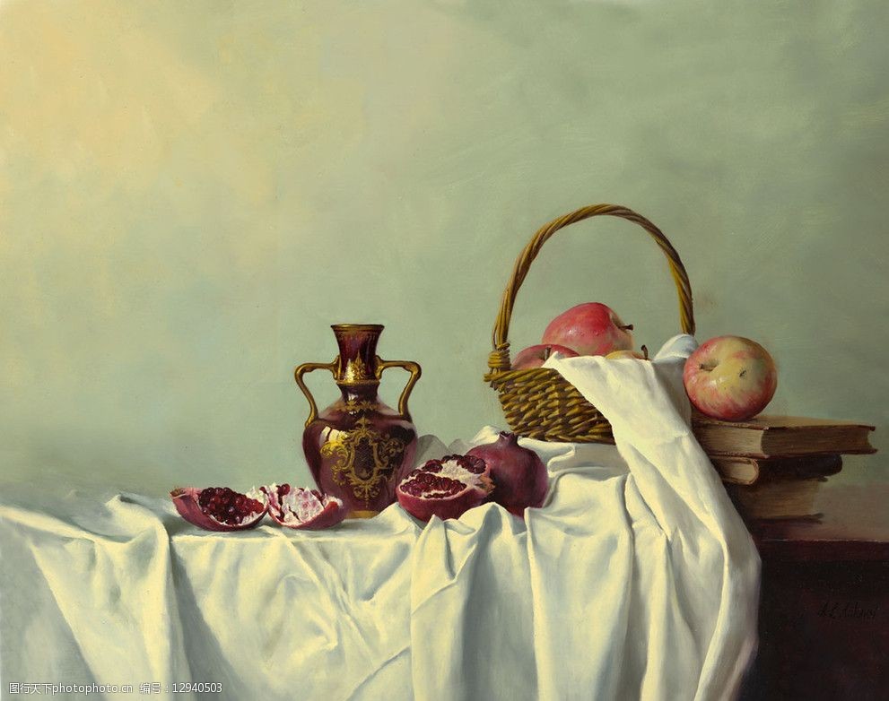 油画静物图片