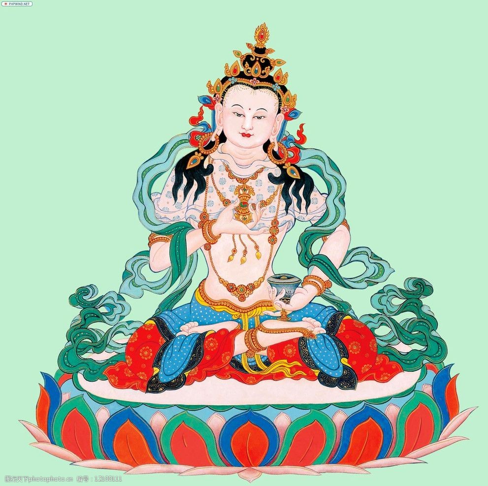 藏传唐卡佛像图片