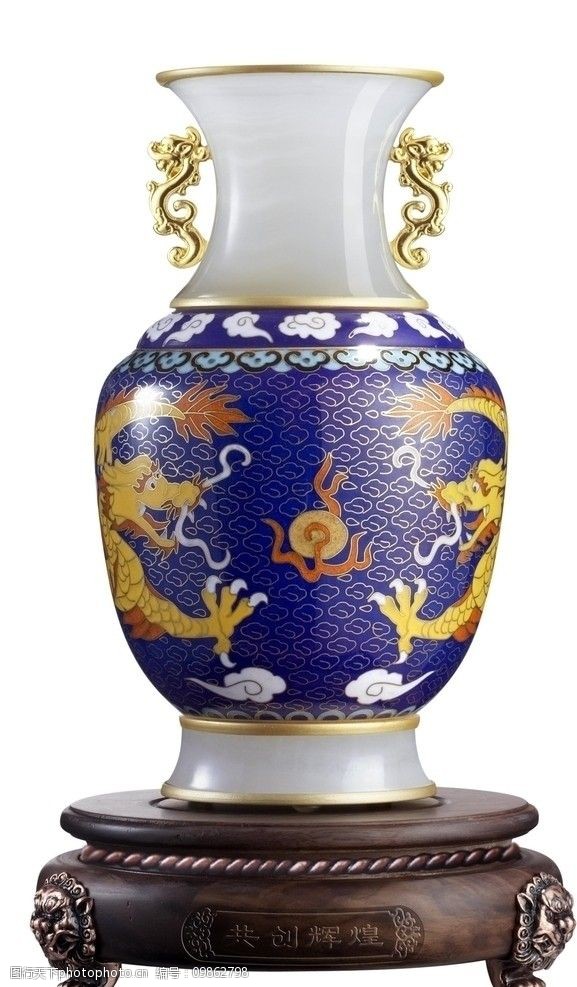 工艺品雕塑艺术品陶瓷花瓶共创辉煌图片图片-图行天下图库