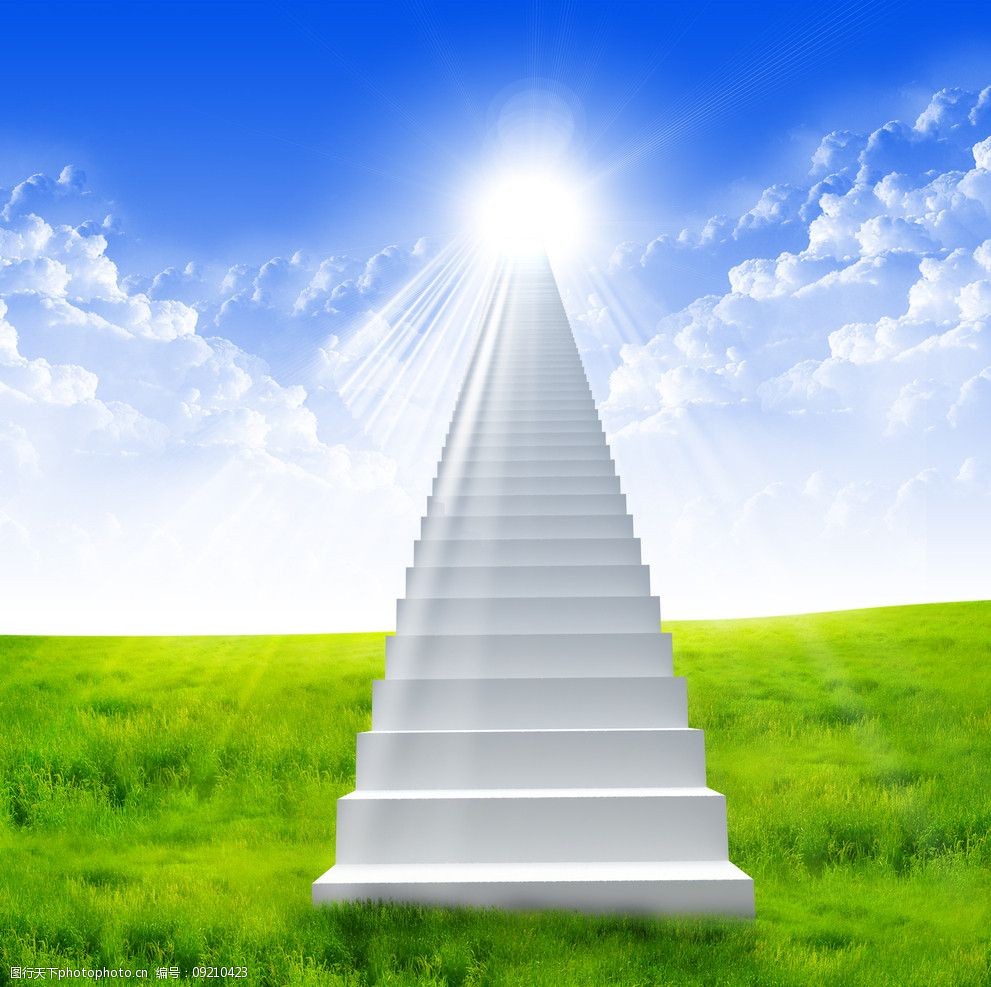 通往天空的楼梯图片
