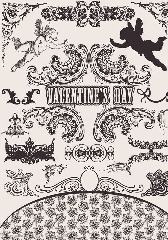 欧式花纹花边图片