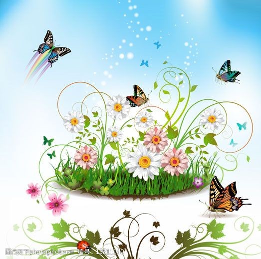 春天主题矢量素材图片