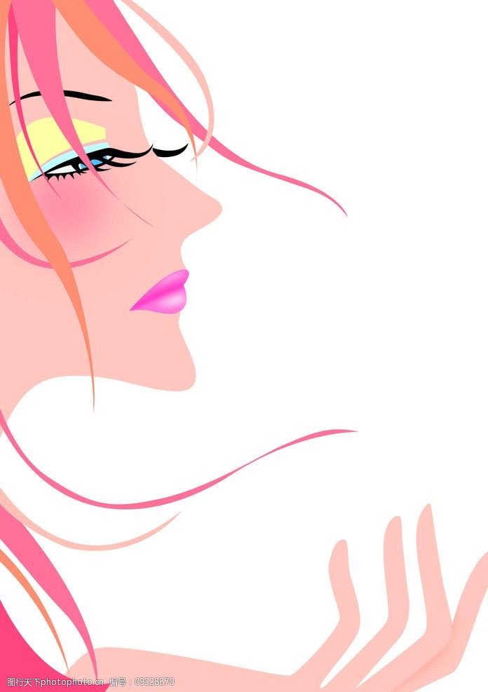 时尚卡通美女图片