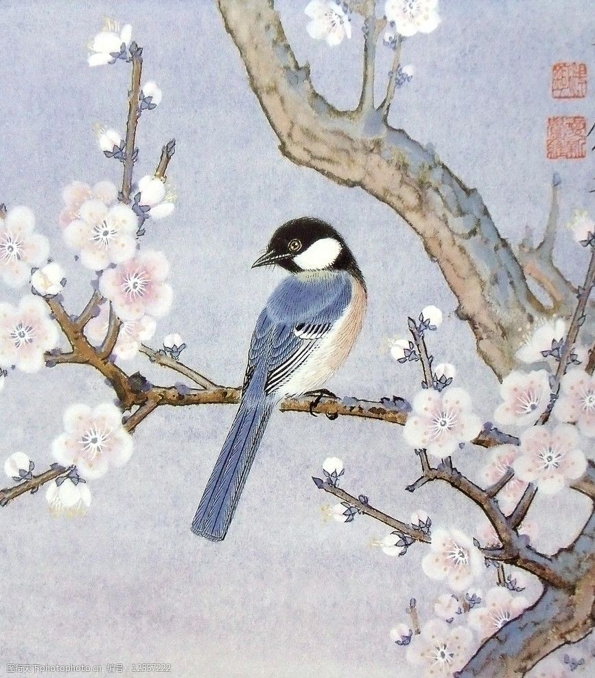 国画山水花鸟图片