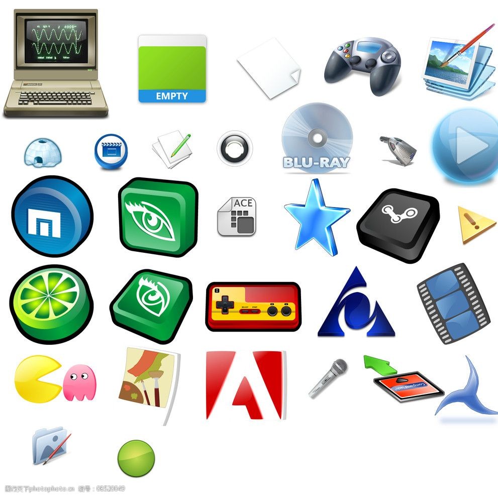 ppt模板 其他 关键词:各种png图标 3d png 小图标 ui图标 psd 其他 多