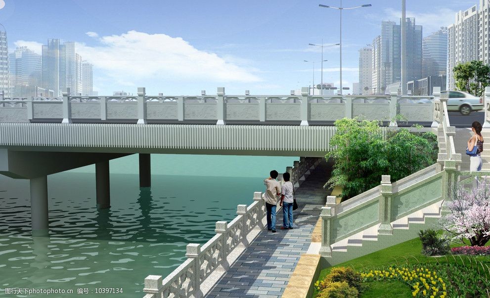 某河边效果图图片