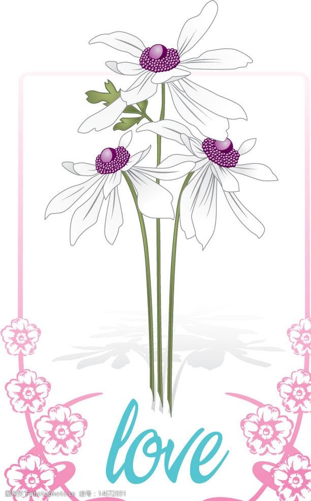 花卉花边边框矢量图片