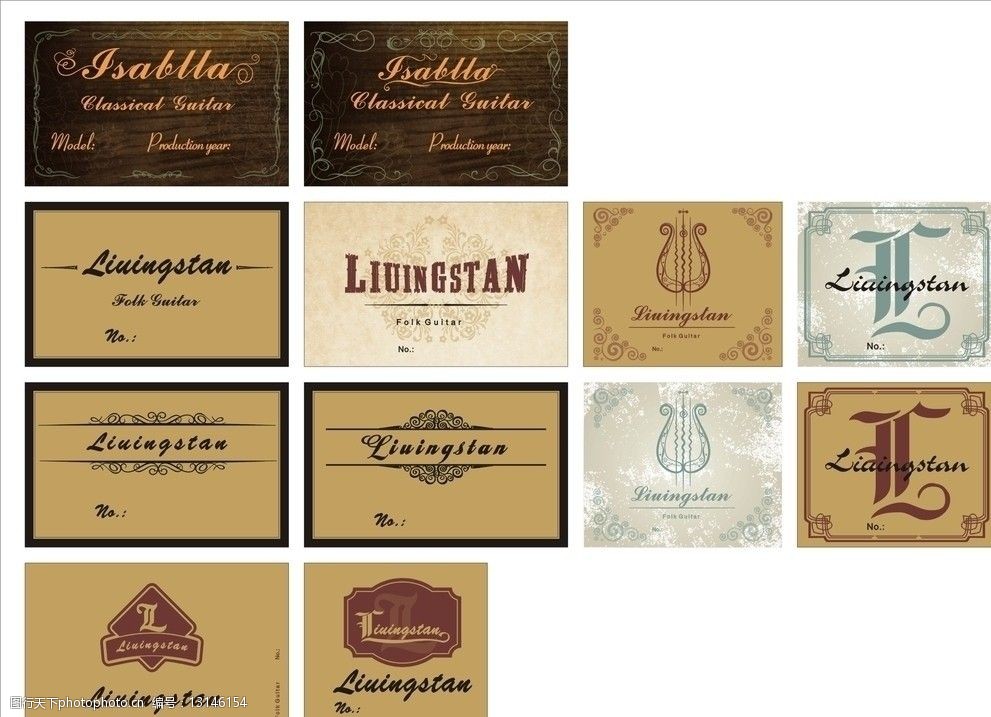 吉他标签图片