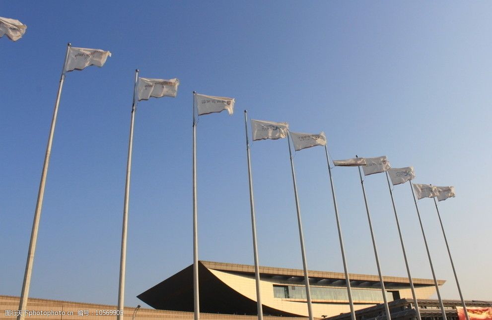 会展中心旗帜图片