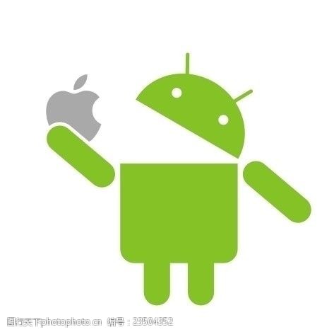 设计图库 标志图标 网页小图标 关键词:安卓吃苹果 机器人 android