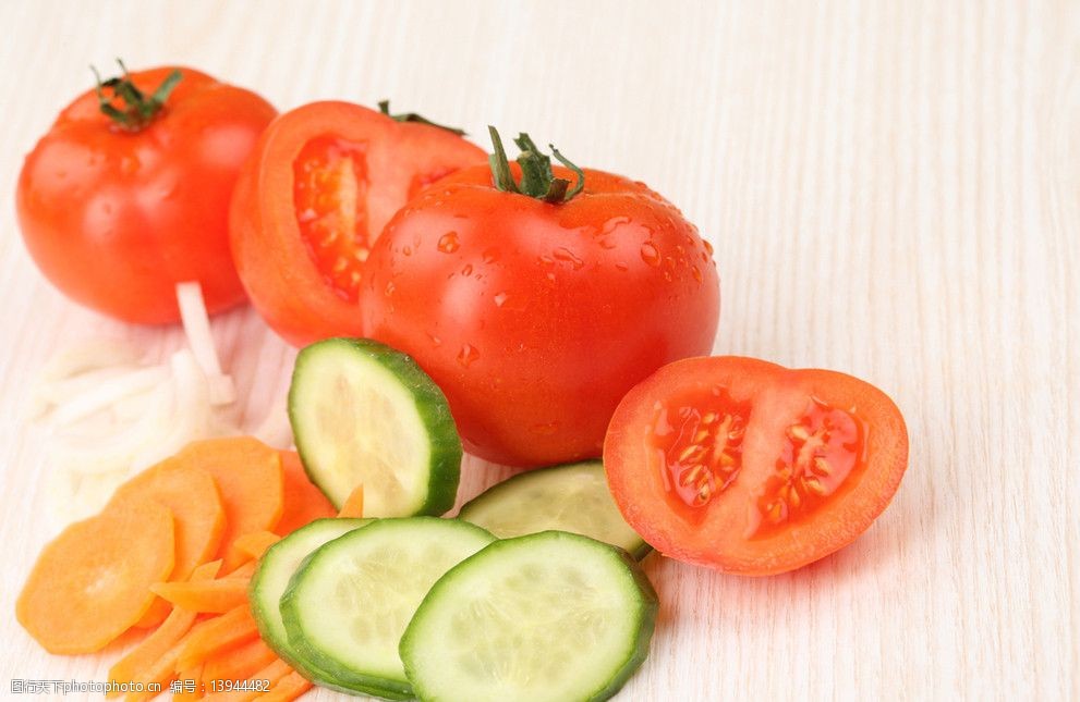 黄瓜片胡萝卜片西红柿图片