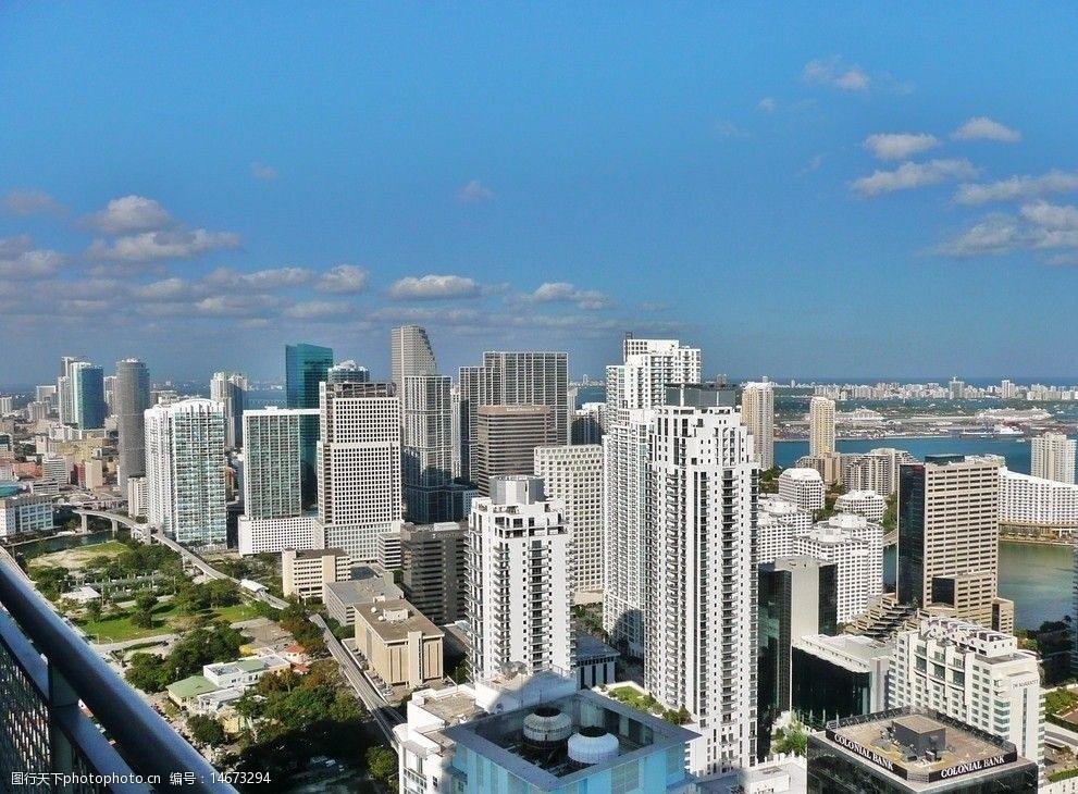 迈阿密中央商务区俯瞰图片