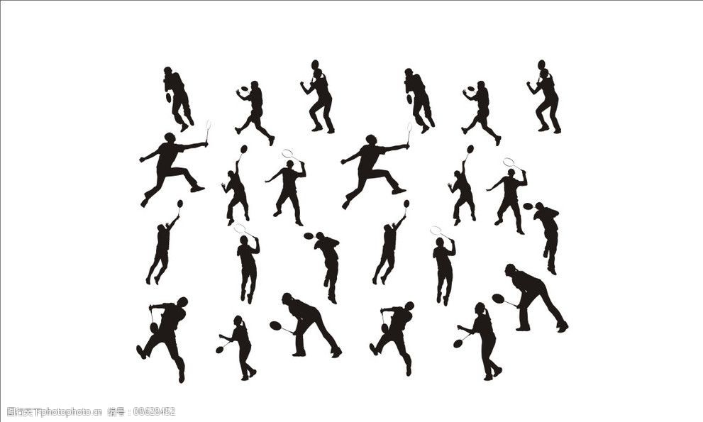 羽毛球人物图片