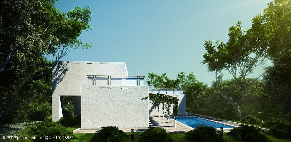 超写实国外住宅效果图图片