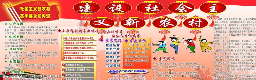 建设社会主义新农村展板图片
